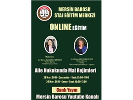 STJ. AVUKATLARIMIZA AİLE HUKUKUNDA MAL REJİMLERİ EĞİTİMİ VERİLECEK