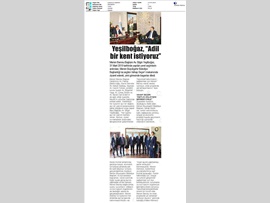 BASINDA BAROMUZ (Mersin Büyükşehir Belediye Başkanı Vahap Seçer'e Ziyaret)