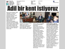 BASINDA BAROMUZ (Mersin Büyükşehir Belediye Başkanı Vahap Seçer'e Ziyaret)