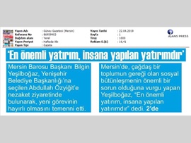 BASINDA BAROMUZ (Yenişehir Belediye Başkanı Abdullah Özyiğit'e Ziyaret)