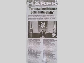 BASINDA BAROMUZ (Av. Gazi Özdemir: "Tarımsal Politikalar Geliştirilmelidir"