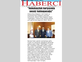 BASINDA BAROMUZ (Adana ve Gaziantep Baro Başkanlarından Baro Başkanımız Bilgin Yeşilboğaz'a Ziyaret)
