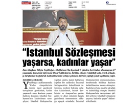 BASINDA BAROMUZ (Yeşilboğaz: "İstanbul Sözleşmesi'nin Uygulanmaması, Kadınların Katledilmesine Neden Oluyor")