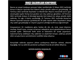 IRKÇI SALDIRILARI KINIYORUZ