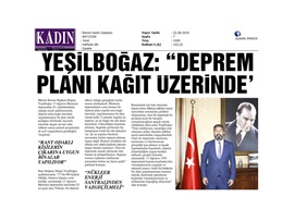 BASINDA BAROMUZ (Yeşilboğaz: "Deprem Planı Kağıt Üzerinde")