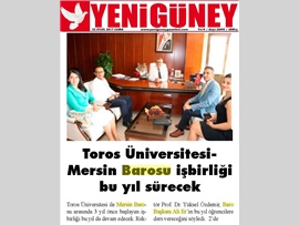 BASINDA BARO (Toros Üniversitesi-İşbirliği) 22.09.2017