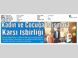 BASINDA BAROMUZ (Mersin Barosu ve Mezitli Belediyesi, Kadınlar ve Çocuklar İçin El Ele Verdi)