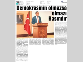 BASINDA BAROMUZ (Baro Başkanımız Dünya Gazeteciler Günü'nü Kutladı) 21. 10. 2017