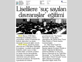 BASINDA BAROMUZ (Mersin Barosu'ndan Lise Öğrencilerine 'Suç Sayılan Davranışlar' Eğitimi) 21.10.2017