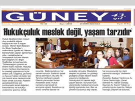 BASINDA BAROMUZ (Yeşilboğaz: "Hukukçuluk Meslek Değil, Yaşam Tarzıdır"