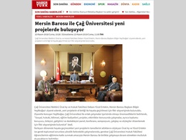 BASINDA BAROMUZ (Mersin Barosu ve Çağ Üniversitesi Yeni Projelerde Buluşuyor)