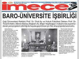 BASINDA BAROMUZ (Mersin Barosu ve Çağ Üniversitesi Yeni Projelerde Buluşuyor)