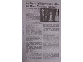 BASINDA BAROMUZ (Başkanımız Yeşilboğaz'dan "Marjinal" eleştirisine yanıt)