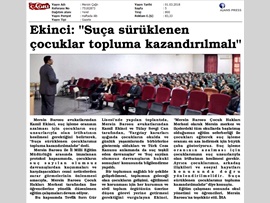 BASINDA BAROMUZ (Av. Kamil Ekinci: 'Suça Sürüklenen Çocuklar Topluma Kazandırılmalı'