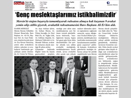 BASINDA BAROMUZ (Baro Bşk. Er: Genç Meslektaşımız İstikbalimizdir)