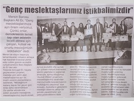 BASINDA BAROMUZ (Baro Bşk. Er: Genç Meslektaşımız İstikbalimizdir)