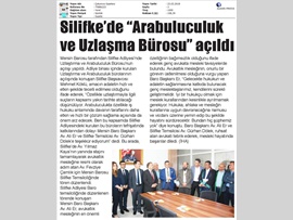 BASINDA BAROMUZ (Silifke Yemin Töreni ve Arabuluculuk-Uzlaştırma Merkezi Açılışı)