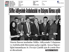 BASINDA BAROMUZ (Silifke Yemin Töreni ve Arabuluculuk-Uzlaştırma Merkezi Açılışı)