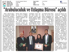 BASINDA BAROMUZ (Silifke Yemin Töreni ve Arabuluculuk-Uzlaştırma Merkezi Açılışı)