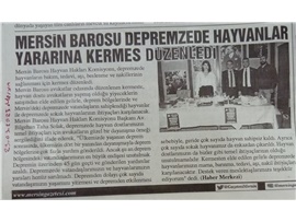 Depremzede hayvanlar yararına kermes düzenlendi