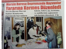 Depremzede hayvanlar yararına kermes düzenlendi