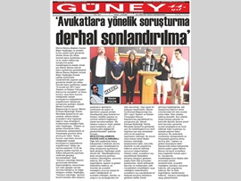 BASINDA BAROMUZ (19 Avukata Açılan Soruşturma ile İlgili Basın Açıklaması)