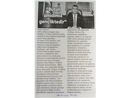 Başkanımızdan 23 Nisan Ulusal Egemenlik ve Çocuk Bayramı mesajı