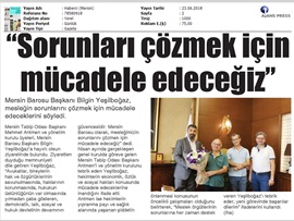 BASINDA BAROMUZ (Mersin Tabip Odası'ndan Baro Başkanımız Bilgin Yeşilboğaz'a Ziyaret)