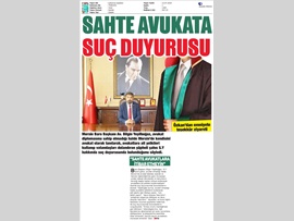 BASINDA BAROMUZ (Mersin Barosu'ndan Sahte Avukat İçin Suç Duyurusu)