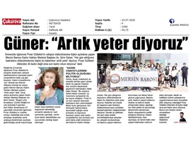 BASINDA BAROMUZ (Kadın Hakları Merkezi: "Öldürülen Son Kadın Olsun")