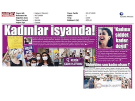 BASINDA BAROMUZ (Kadın Hakları Merkezi: "Öldürülen Son Kadın Olsun")