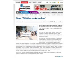BASINDA BAROMUZ (Kadın Hakları Merkezi: "Öldürülen Son Kadın Olsun")