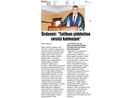 Özdemir; "Afganistan'da Taliban şiddetine sessiz kalmayın"
