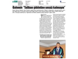 Özdemir; "Afganistan'da Taliban şiddetine sessiz kalmayın"