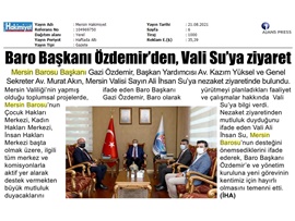 Başkanımız Özdemir'den, Vali Su'ya ziyaret
