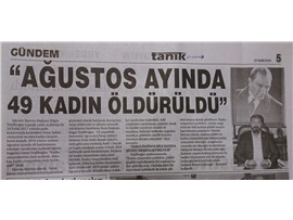 BASINDA BAROMUZ (Ağustos Ayında 49 Kadın Katledildi)