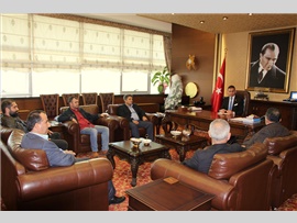 Mersin Gazeteciler Cemiyeti, Başkanımızı makamında ziyaret ettiler.