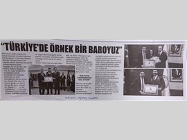 BASINDA BAROMUZ (Yemin Töreninde Konuşan Baro Başkanımız Av. Ali Er, "Türkiye'ye Örnek Bir Baroyuz" dedi.)