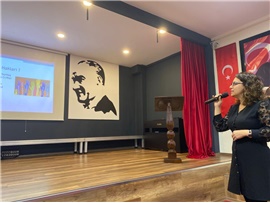 ÖĞRENCİLERE KADINA YÖNELİK ŞİDDETLE MÜCADELE EĞİTİMİ VERİLDİ