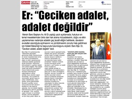 BASINDA BAROMUZ (Baro Bşk. Er: "Geç Gelen  Adalet, Adalet Değildir")