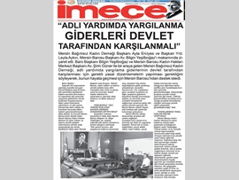BASINDA BAROMUZ ("Adli Yargılanma Giderleri Devlet Tarafından Karşılanmalı")