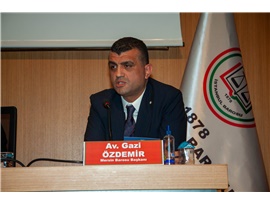BARO YÖNETİMİMİZ, DEPREM VE HUKUK SEMPOZYUMUNA KATILDI