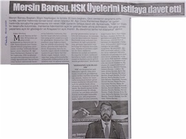 BASINDA BAROMUZ (Baro Başkanları HSK Üyelerini İstifaya Davet Etti)