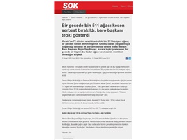 BASINDA BAROMUZ (Ağaç Kesen Sanığın Tahliyesine Başkanımızdan Tepki)