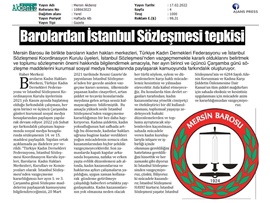 Barolar ve kadın örgütleri, İstanbul Sözleşmesi'nden vazgeçmemekte kararlı
