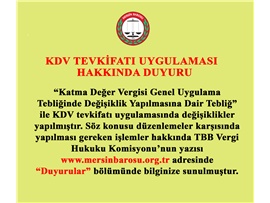 KDV TEVKİFATI UYGULAMASI