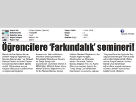 BASINDA BAROMUZ (Mersin Barosu'ndan 5000 Çocuğa Eğitim)