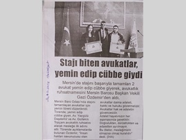 BASINDA BAROMUZ (Başkan Vekilimiz Av. Gazi Özdemir: "Avukatlar Hak ve Adaletin Güvencesidir"