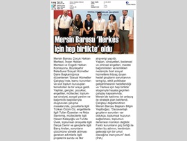 BASINDA BAROMUZ (Mersin Barosu Herkes İçin Hep Birlikte Oldu)