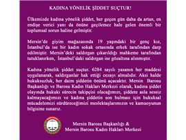 KADINA YÖNELİK ŞİDDET SUÇTUR